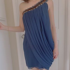Beaded one- shoulder dress (small)